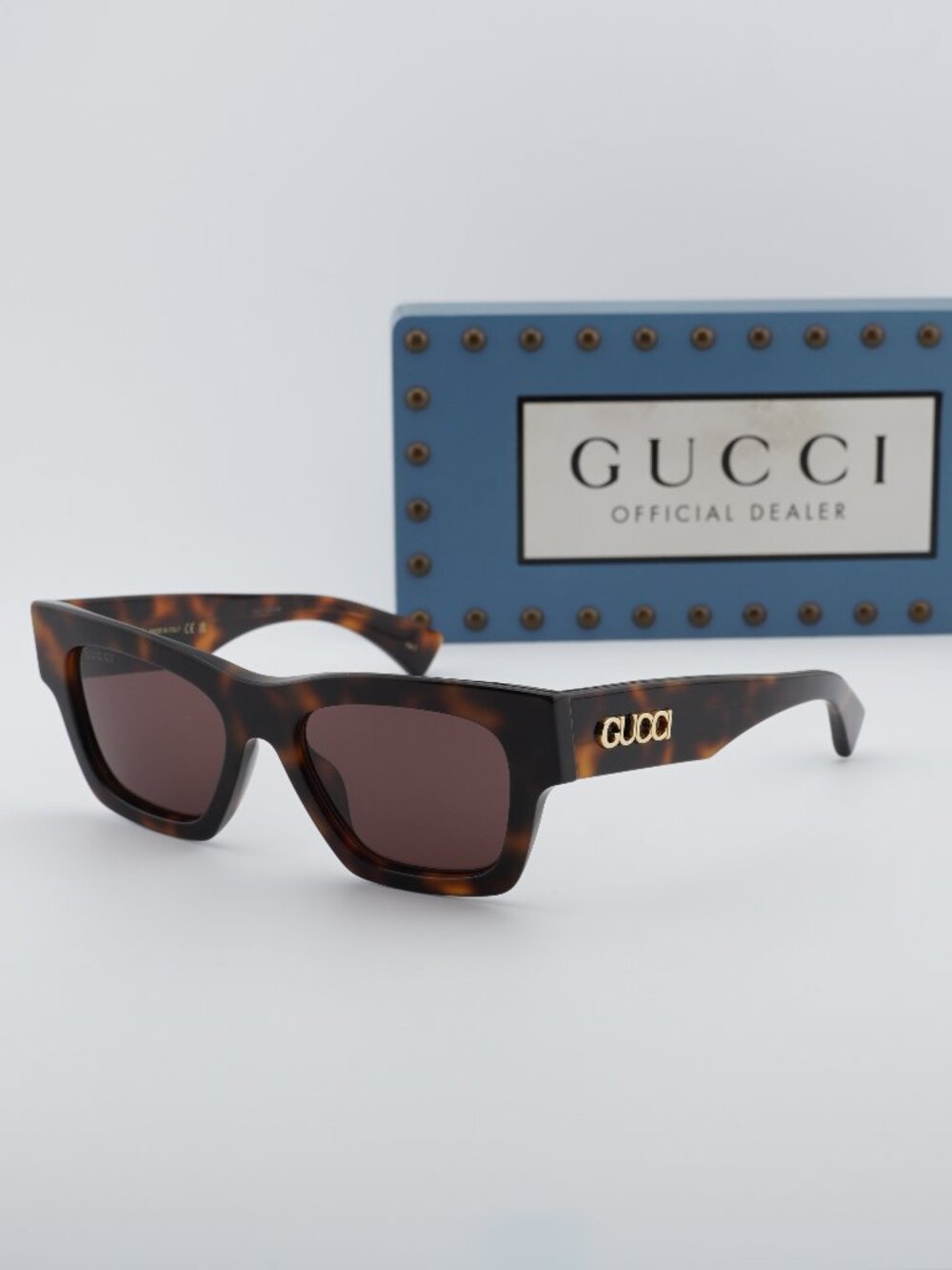 Gucci GG1835S 002 Square Sunglasses - Medium Brown Havana / Brown